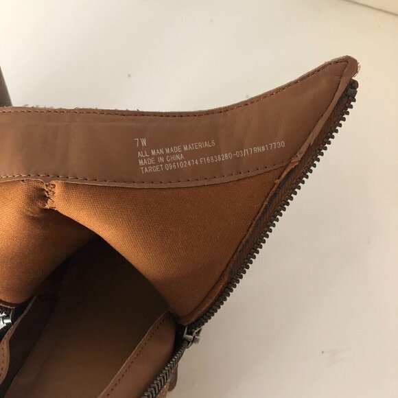 DV by DOLCE VITA Boots Women's Size 7 Brown Ankle Booties Faux Leather - Picture 8 of 14